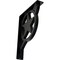 Ekena Millwork Austin Wrought Iron Bracket, (Triple center brace), Powder Coated Black 2"W x 10"D x 12"H BKTM02X10X12TAU - alternate 1